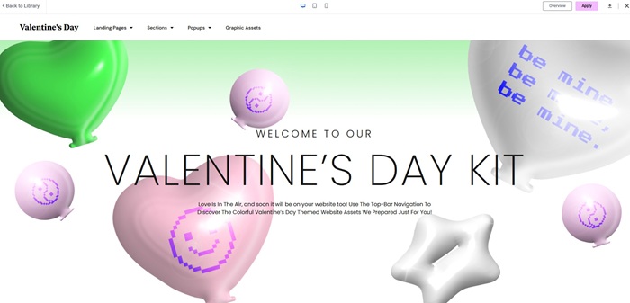 valentine day wordpress template